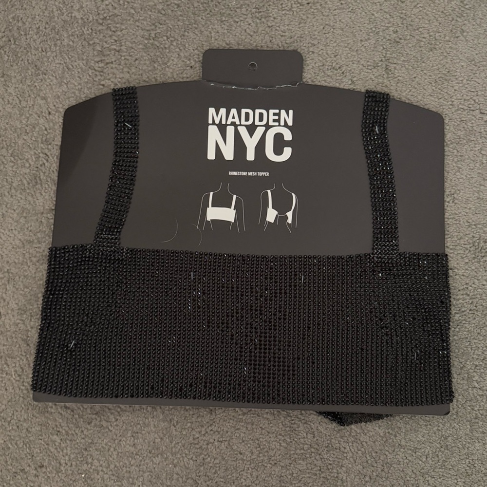 MNYC Rhinestone Mesh Topper